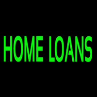 Green Home Loans Neon Sign