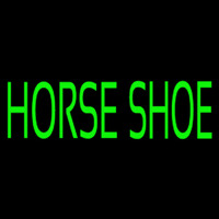 Green Horse Shoe Neon Sign