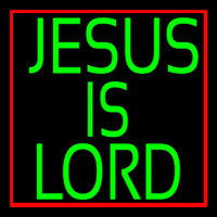 Green Jesus Is Lord Neon Sign