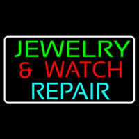 Green Jewelry And Watch Repair Block Neon Sign