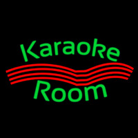 Green Karaoke Rooms Neon Sign