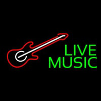 Green Live Music 2 Neon Sign