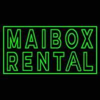 Green Mailbo  Rental Block Neon Sign
