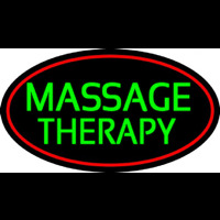 Green Massage Therapy Neon Sign