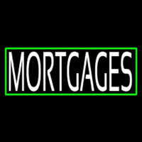 Green Mortgage With Green Border Neon Sign