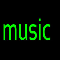 Green Music Neon Sign