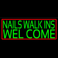 Green Nails Walk Ins Welcome Neon Sign