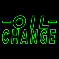 Green Oil Change Neon Sign