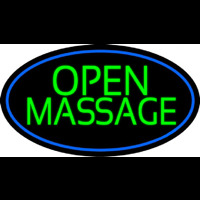 Green Open Massage Neon Sign