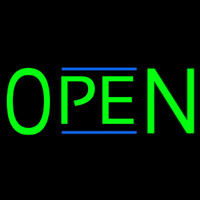 Green Open Neon Sign