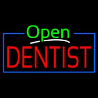 Green Open Red Dentist Neon Sign