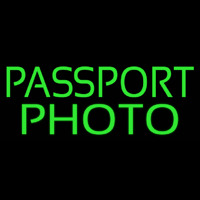 Green Passport Photo Neon Sign