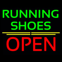 Green Running Shoes Open Neon Sign