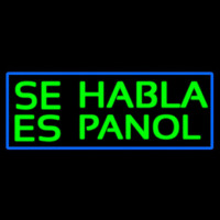 Green Se Habla Espanol Neon Sign