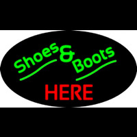 Green Shoes And Boots Red Here Neon Sign