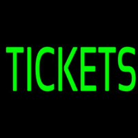 Green Tickets Block Neon Sign