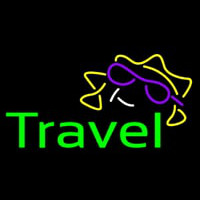 Green Travel Neon Sign