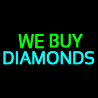 Green We Buy Turquoise Diamonds Neon Sign