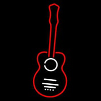 Guitar In Red 1 Neon Sign