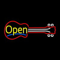 Guitar Open 2 Neon Sign