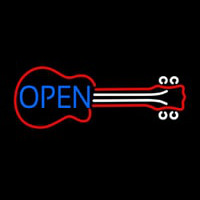 Guitar Open 3 Neon Sign