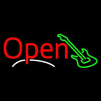 Guitar Open Block 2 Neon Sign