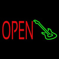 Guitar Open Block 3 Neon Sign