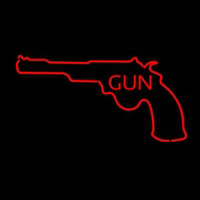 Gun With Logo Neon Sign