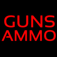 Guns Ammo Neon Sign