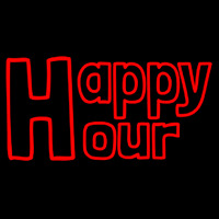 H For Happy Hour Neon Sign