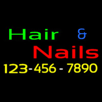 Hair And Nails With Number Neon Sign