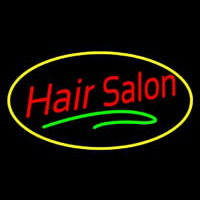 Hair Salon Oval Red Neon Sign