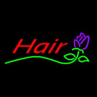 Hair With Flower Logo Neon Sign