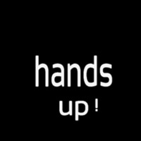 Hands Up Neon Sign