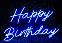 Happy Birthday Neon Sign