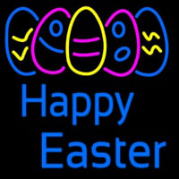 Happy Easter With Egg 2 Neon Sign