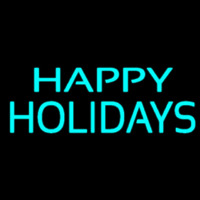Happy Holidays Block Neon Sign