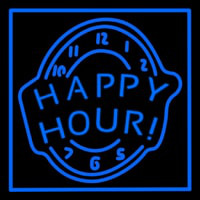 Happy Hour Blue Neon Sign