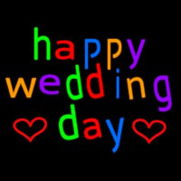 Happy Wedding Day Neon Sign