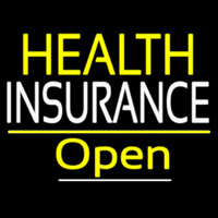 Health Insurance Open Neon Sign