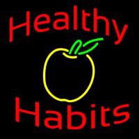 Healthy Habits Neon Sign