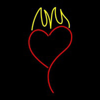 Heart With Flame Neon Sign