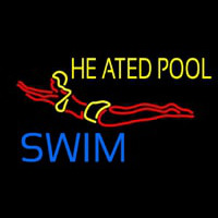 Heated Pool Swim Neon Sign