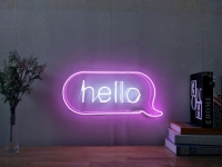 Hello with Bubble Neon Sign