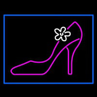 High Heels With Blue Border Neon Sign