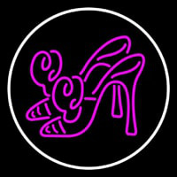 High Heels With White Border Neon Sign