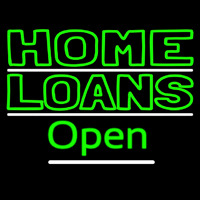 Home Loans Open Neon Sign