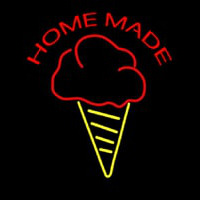 Home Made Ice Cream Cone Neon Sign