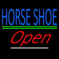 Horseshoe Open Neon Sign