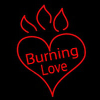 Hot Burning Heart Fire Neon Sign